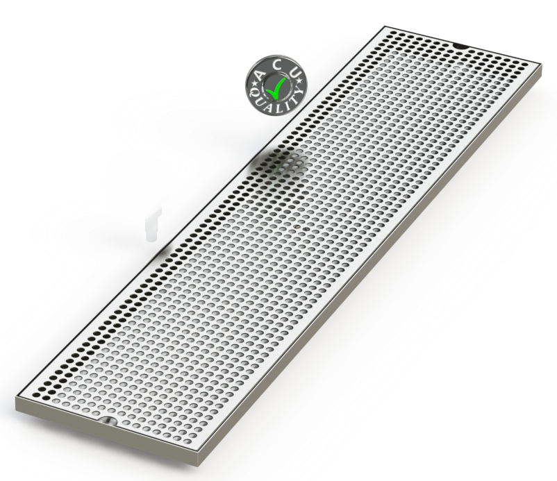 9" X 39" Surface Mount Drip Tray | No Drain | S/S#4
