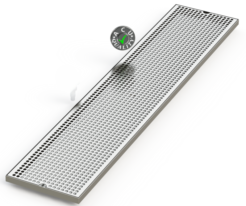 9" X 45" Surface Mount Drip Tray | No Drain | S/S#4