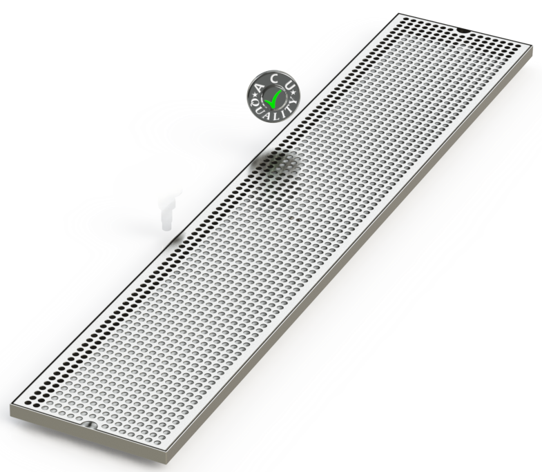 9" X 48" Surface Mount Drip Tray | No Drain | S/S#4