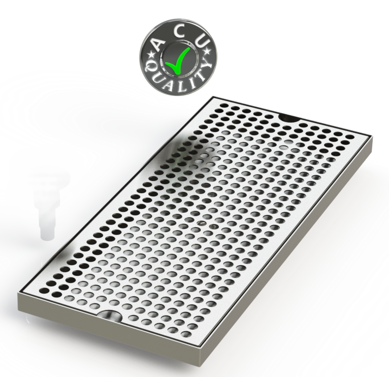 7" X 16" Surface Mount Drip Tray | No Drain | S/S#4
