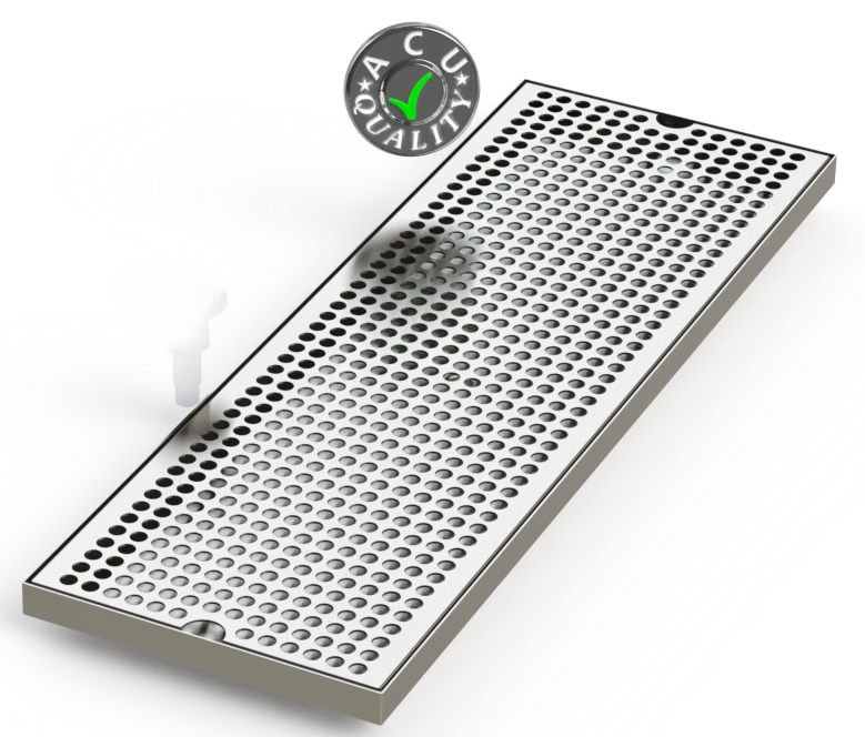 8" X 24" Surface Mount Drip Tray | No Drain | S/S#4