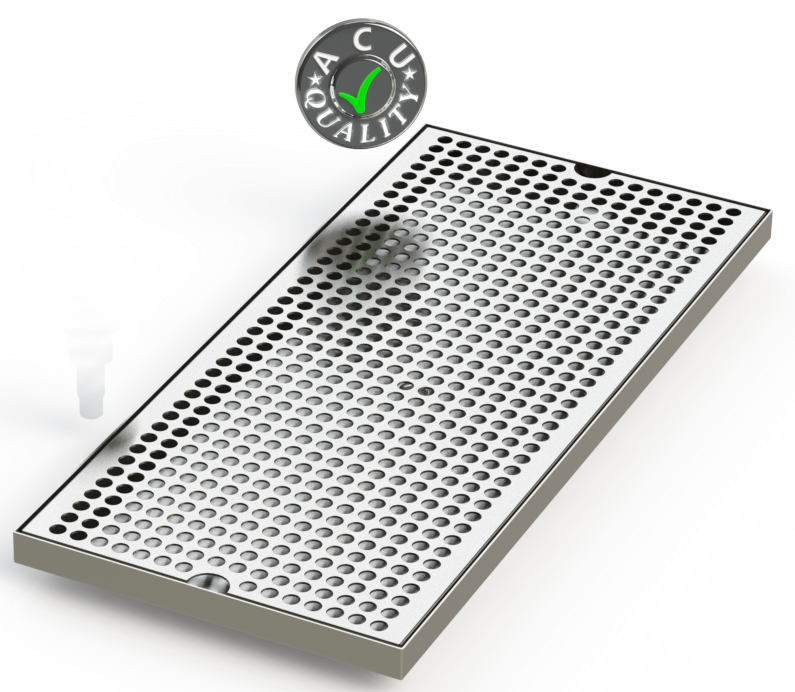 9" X 20" Surface Mount Drip Tray | No Drain | S/S#4