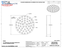 Replacement Copper #8 Mirror Finish Perforated Push Plate
