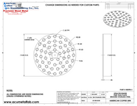 Replacement Stainless Steel #4 Brushed Perforated Push Plate