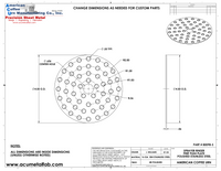 Replacement Stainless Steel #8 Mirror Finish Perforated Push Plate