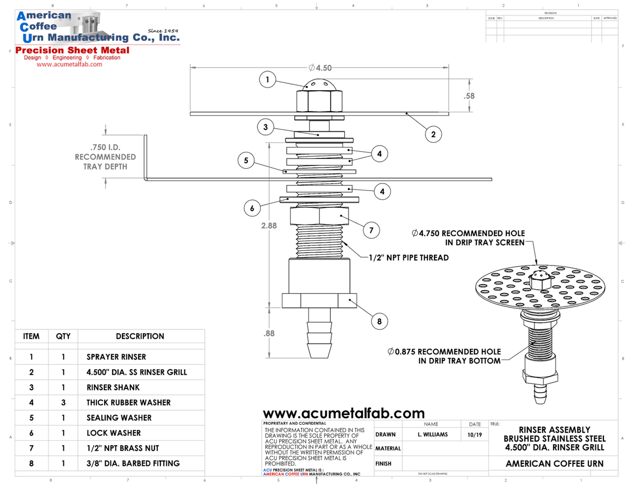 Replacement Open/Close Shaft O-Ring for Glass Rinser โ ACU Precision ...