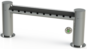 4x5 Metro Pass "H" Through Tower 10 Faucet Holes | 39" Long | Polished Stainless Steel #8