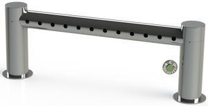 4x5 Metro Pass "H" Through Tower 12 Faucet Holes | 45" Long | Polished Stainless Steel #8