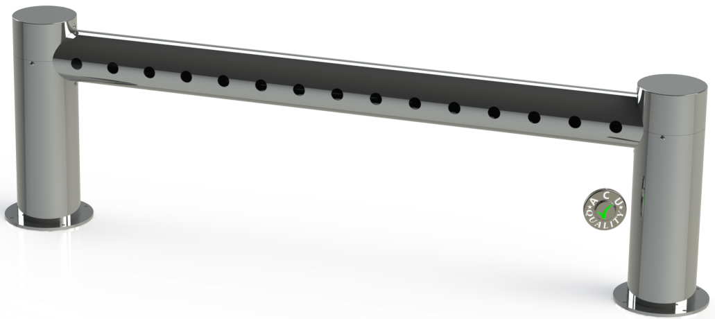 4x5 Metro Pass "H" Through Tower 15 Faucet Holes | 54" Long | Polished Stainless Steel #8