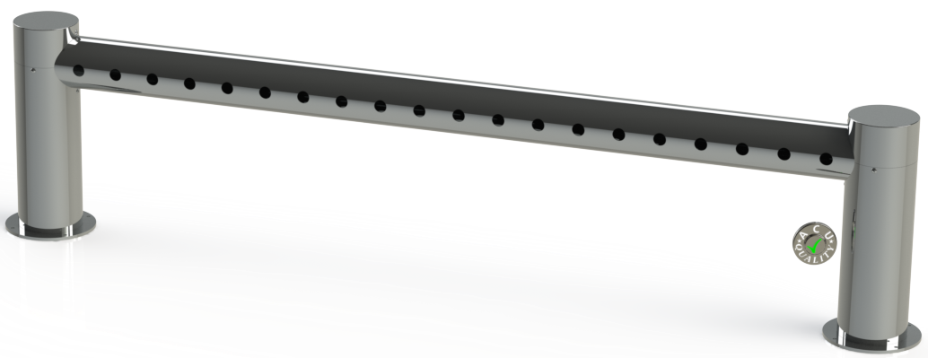 4x5 Metro Pass "H" Through Tower 20 Faucet Holes | 69" Long | Polished Stainless Steel #8