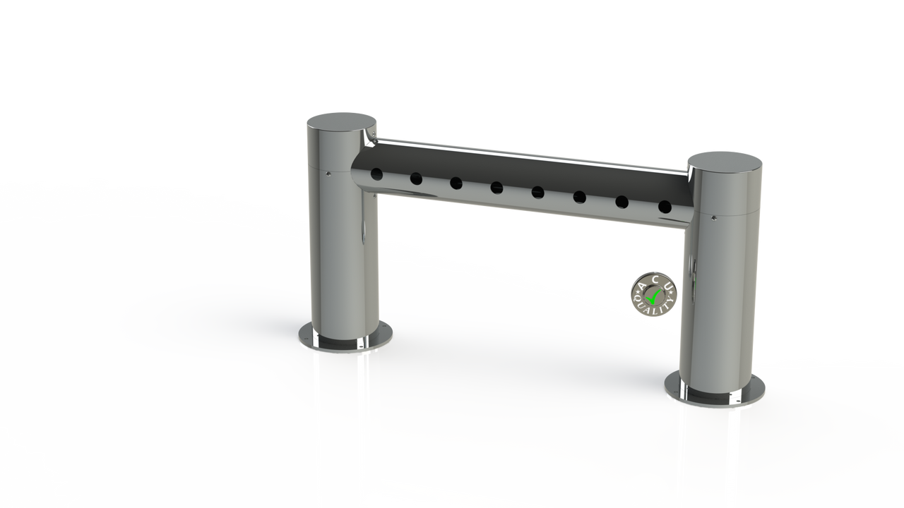 4x5 Metro Pass Through Tower 8 Faucet Holes | Stainless Steel #8- ACU Precision Sheet Metal