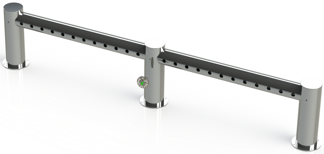 4x5 Metro "M" Pass Through Draft Beer Tower 24 Faucet Holes | 85" Long | Stainless Steel #8