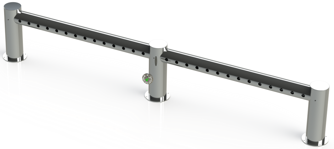 4x5 Metro "M" Pass Through Draft Beer Tower 28 Faucet Holes | 97" Long | Stainless Steel #8