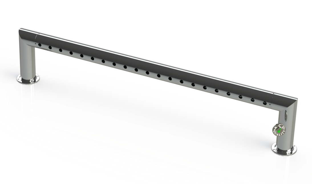 Draft Beer Pass Thru Tower | 21 Faucet Holes (74" Long) | S/S # 8