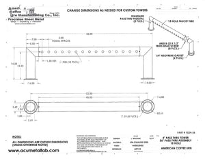 Modular Draft Beer Pass Thru Tower | 15 Faucet Holes | 56" Long | S/S # 4