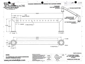Modular Draft Beer Pass Thru Tower | 15 Faucet Holes | 56" Long | S/S # 8
