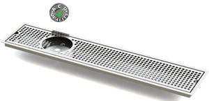 Flush Mount w/ Left Drain and Rinser Hole 6" X 30" X ¾" Drip Tray | Recessed | S/S # 4