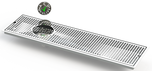 Flush Mount w/ Left Drain and Rinser Hole 8" X 30" X ¾" Drip Tray | Recessed | S/S # 8