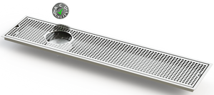 Flush Mount w/ Left Drain and Rinser Hole 8" X 36" X ¾" Drip Tray | Recessed | S/S # 4