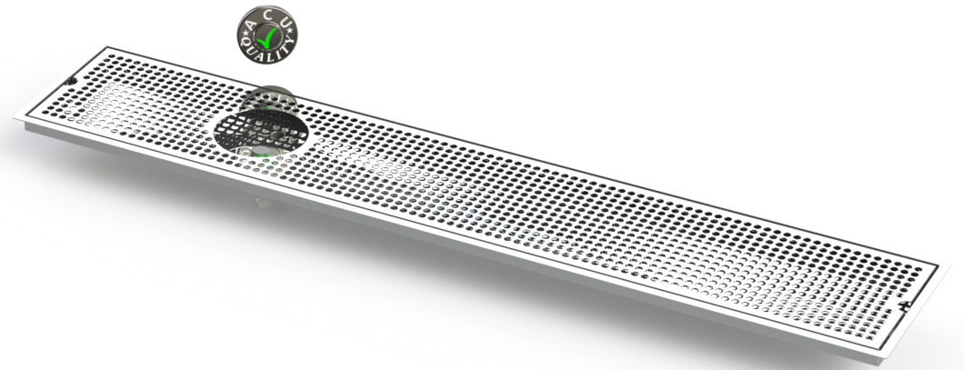 Flush Mount w/ Left Drain and Rinser Hole 8" X 45" X ¾" Drip Tray | Recessed | S/S # 8