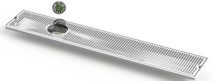 Flush Mount w/ Left Drain and Rinser Hole 8" X 45" X ¾" Drip Tray | Recessed | S/S # 8
