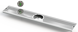 Flush Mount w/ Rinser Hole and Offset Drain 6" X 36" X ¾" Drip Tray | Recessed | S/S # 8