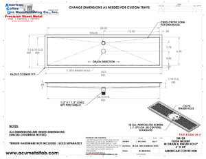 Flush Mount with Rinser Hole 6" X 24" X ¾" Drip Tray | Recessed | S/S # 4