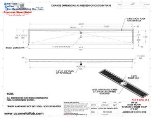 Flush Mount with Rinser Hole 6" X 48" X ¾" Drip Tray | Recessed | S/S # 8