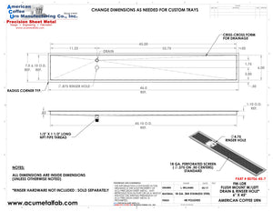 Flush Mount w/ Left Drain and Rinser Hole 6" X 45" X ¾" Drip Tray | Recessed | S/S # 8