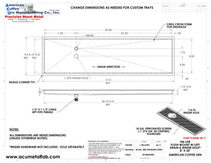 Flush Mount w/ Left Drain and Rinser Hole 8" X 30" X ¾" Drip Tray | Recessed | S/S # 4
