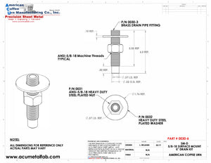6 Inch Complete Standard (Replacement) Drain Kit for Standard Trays