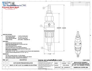 FloJet In-Line Water Pressure Regulator - ACU Precision Sheet Metal
