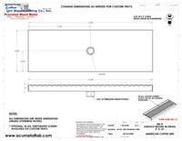 Thumbnail for 15” Mirror Polished Stainless Steel Surface Mount Drain Tray with Drain | 5” X 15” X ¾”