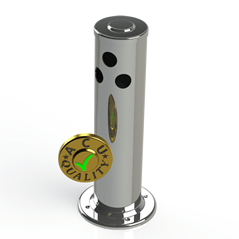 Draft Arm 3" X 12" Tall | Draft Beer Tower Column Tower | S/S # 8 - ACU Precision Sheet Metal
