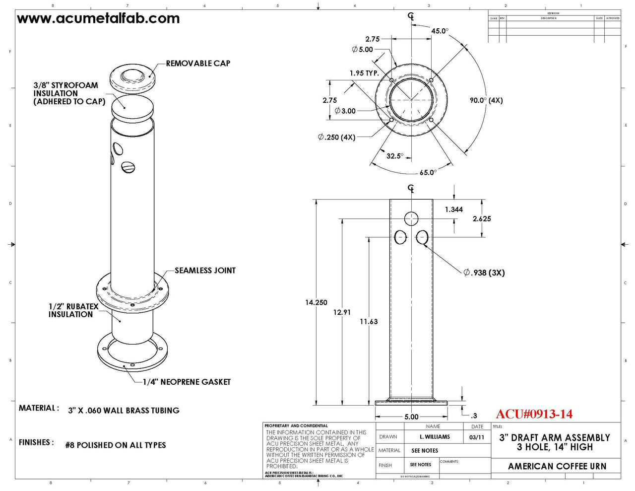 Draft Beer Column Tower Drawing