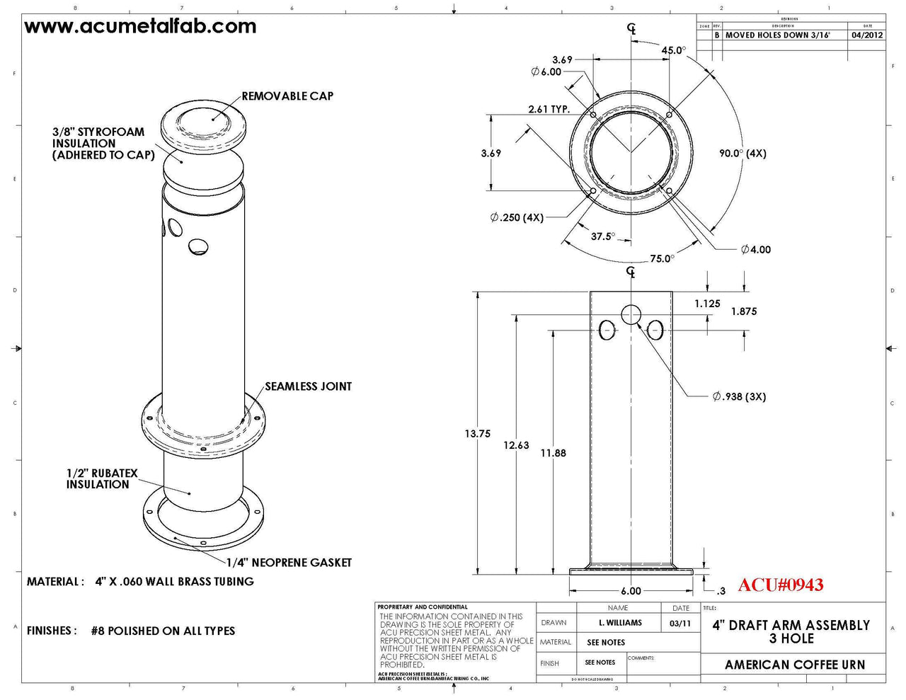 Draft Beer Column Tower Drawing