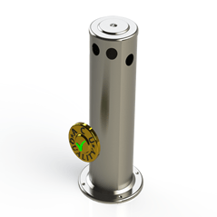Draft Arm 4" X 13.5" Tall | Draft Beer Tower Column Tower | S/S # 4 - ACU Precision Sheet Metal