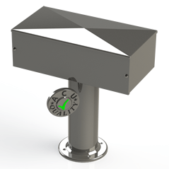 Draft Beer T- Tower | 3" Single Pedestal |16" Box No Hole Face Plate | S/S # 8 - ACU Precision Sheet Metal