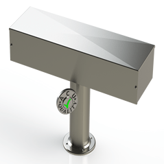 Draft Beer T-Tower | 3" Single Pedestal | 20" Box No Hole Face Plate | S/S # 4 - ACU Precision Sheet Metal
