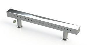 Draft Beer T-Tower | 4" Double Pedestal | 72" Box | 21 Faucet Holes | SS # 8 - ACU Precision Sheet Metal