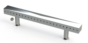 Draft Beer T-Tower | 4" Double Pedestal | 72" Box | 24 Faucet Holes | SS # 8 - ACU Precision Sheet Metal