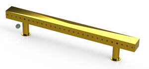 Draft Beer T-Tower | Double Pedestal | 84" Box | 28 Faucet Holes | Brass - ACU Precision Sheet Metal