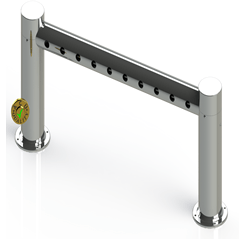 Metro Pass Through Tower 10 Faucet Holes | Mirror Stainless Steel - ACU Precision Sheet Metal