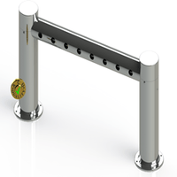 Thumbnail for Metro Pass Through Tower 8 Faucet Holes | Mirror Stainless Steel - ACU Precision Sheet Metal