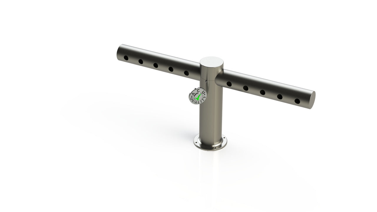 Metro Tee Draft Beer Tower | 10 Faucet Holes | Stainless Steel # 4 - ACU Precision Sheet Metal