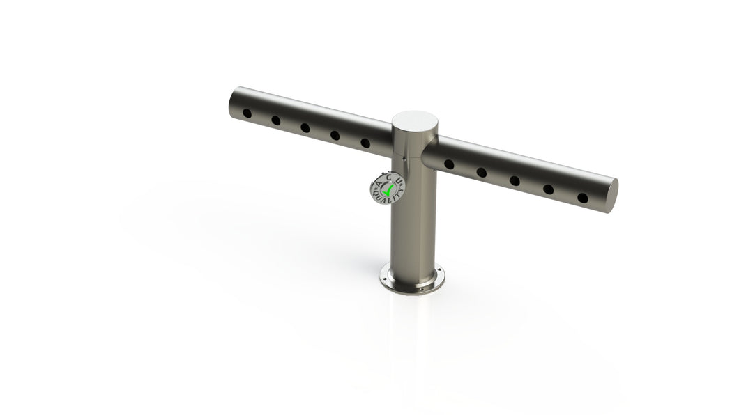 Metro Tee Draft Beer Tower | 10 Faucet Holes | Stainless Steel # 4 - ACU Precision Sheet Metal
