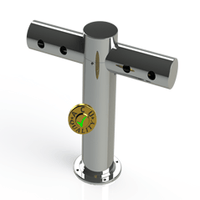 Thumbnail for Metro Tee Draft Beer Tower | 4 Faucet Holes | Mirror Finish Stainless #8 - ACU Precision Sheet Metal