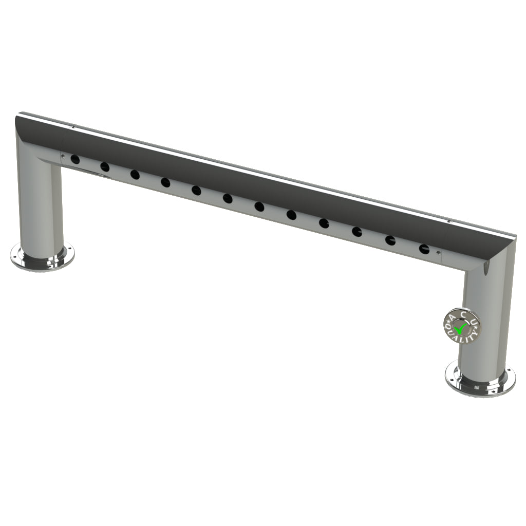 Modular Draft Beer Pass Thru Tower | 12 Faucet Holes | 47" Long | S/S # 8