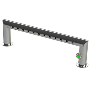 Modular Draft Beer Pass Thru Tower | 12 Faucet Holes | 47" Long | S/S # 8