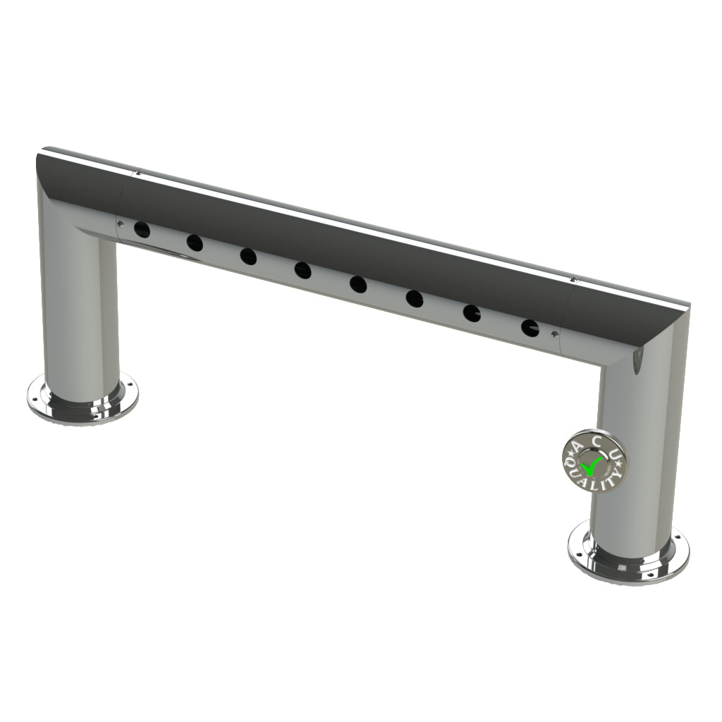 Modular Draft Beer Pass Thru Tower | 8 Faucet Holes | 35" Long | S/S # 8